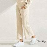 Wholesale women s Plus Leg Corduroy Cropped Pants Pack Relaxed fit Elasticized w