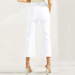 Wholesale women s Classic Solid Straight Leg Crop Pants Pack Straight leg Croppe