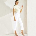 Wholesale women s Classic Solid Straight Leg Crop Pants Pack Straight leg Croppe
