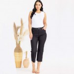 Wholesale women s Plus Classic Solid Straight Leg Crop Pants Pack Straight Leg C