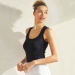 Wholesale women s U Neck Solid Seamless Tank One Fits Most Nylon Spandex