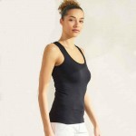 Wholesale women s U Neck Solid Seamless Tank One Fits Most Nylon Spandex