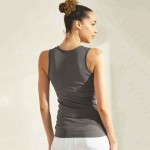 Wholesale women s U Neck Solid Seamless Tank One Fits Most Nylon Spandex