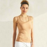 Wholesale women s U Neck Solid Seamless Tank One Fits Most Nylon Spandex