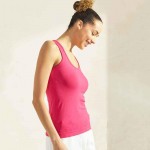 Wholesale women s U Neck Solid Seamless Tank One Fits Most Nylon Spandex