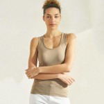 Wholesale women s U Neck Solid Seamless Tank One Fits Most Nylon Spandex