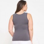 Wholesale women s Plus U Neck Solid Seamless Tank One Fits Most Nylon Spandex