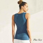 Wholesale women s Plus U Neck Solid Seamless Tank One Fits Most Nylon Spandex