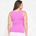 Wholesale women s Plus U Neck Solid Seamless Tank One Fits Most Nylon Spandex