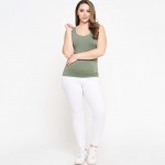 Wholesale women s Plus U Neck Solid Seamless Tank One Fits Most Nylon Spandex
