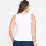 Wholesale women s Plus U Neck Solid Seamless Tank One Fits Most Nylon Spandex