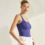 Wholesale women s U Neck Two Seamless Tank One Fits Most Nylon Spandex