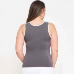 Wholesale women s Plus U Neck Two Seamless Tank One Fits Most Nylon Spandex