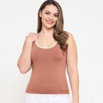 Wholesale women s Plus U Neck Two Seamless Tank One Fits Most Nylon Spandex