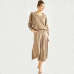 Wholesale women s V Neck Corduroy Long Sleeve Top Pack Relaxed Fit Dropped Shoul