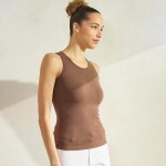 Wholesale round Neck Ribbed Tank Top Pack Body Hugging Silhouette Self Rib Bindi