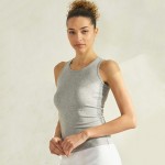 Wholesale women s Round Neck Ribbed Tank Top Pack Body Hugging Silhouette Self R