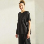 Wholesale women s Short Sleeve Peach Skin Crew Top Pack Loose Fit Lightweight Br