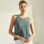 Wholesale women s Ribbed Crew Neck Tank Pack Loose Fit Viscose Spandex