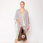 Wholesale do Everything Love D Pattern Print Ruana One Fits Most Viscose