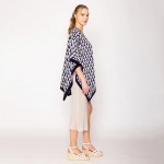 Wholesale do Everything Love D Pattern Print Ruana One Fits Most Viscose