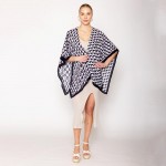 Wholesale do Everything Love D Pattern Print Ruana One Fits Most Viscose