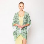 Wholesale do Everything Love D Pattern Print Ruana One Fits Most Viscose