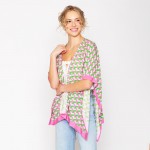 Wholesale do Everything Love D Pattern Print Ruana One Fits Most Viscose