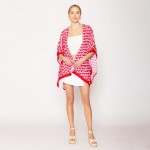Wholesale do Everything Love D Pattern Print Ruana One Fits Most Viscose