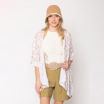 Wholesale do Everything Love Geometric Print Kimono One Fits Most Viscose