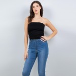 Wholesale seamless Tube Top Pack Cinched Sides Stretchy Nylon Polyester Spandex