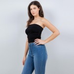 Wholesale seamless Tube Top Pack Cinched Sides Stretchy Nylon Polyester Spandex