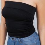 Wholesale seamless Tube Top Pack Cinched Sides Stretchy Nylon Polyester Spandex
