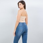 Wholesale seamless Tube Top Pack Cinched Sides Stretchy Nylon Polyester Spandex