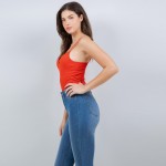 Wholesale ribbed Camisole Bodysuit Pack Built Bra Nylon Spandex
