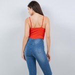 Wholesale ribbed Camisole Bodysuit Pack Built Bra Nylon Spandex
