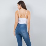 Wholesale ribbed Camisole Bodysuit Pack Built Bra Nylon Spandex