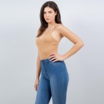 Wholesale ribbed Camisole Bodysuit Pack Built Bra Nylon Spandex