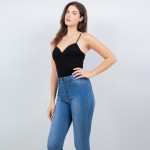 Wholesale ribbed Camisole Bodysuit Pack Built Bra Nylon Spandex