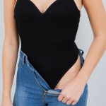 Wholesale ribbed Camisole Bodysuit Pack Built Bra Nylon Spandex