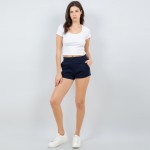 Wholesale loose Fit Fleece Sweat Shorts Elastic Waistband Two Side Pockets Polye