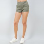 Wholesale loose Fit Fleece Sweat Shorts Elastic Waistband Two Side Pockets Polye