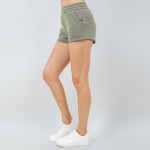 Wholesale loose Fit Fleece Sweat Shorts Elastic Waistband Two Side Pockets Polye