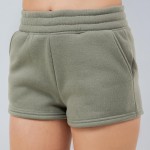 Wholesale loose Fit Fleece Sweat Shorts Elastic Waistband Two Side Pockets Polye