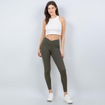 Wholesale waist Leggings V Waist Soft Stretchy Polyester Spandex