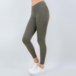 Wholesale waist Leggings V Waist Soft Stretchy Polyester Spandex