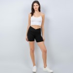 Wholesale waist Biker Shorts Pack V Waistline Butt Lifting Soft Stretchy Nylon