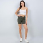 Wholesale waist Biker Shorts Pack V Waistline Butt Lifting Soft Stretchy Nylon