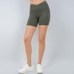 Wholesale waist Biker Shorts Pack V Waistline Butt Lifting Soft Stretchy Nylon