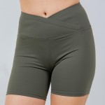 Wholesale waist Biker Shorts Pack V Waistline Butt Lifting Soft Stretchy Nylon